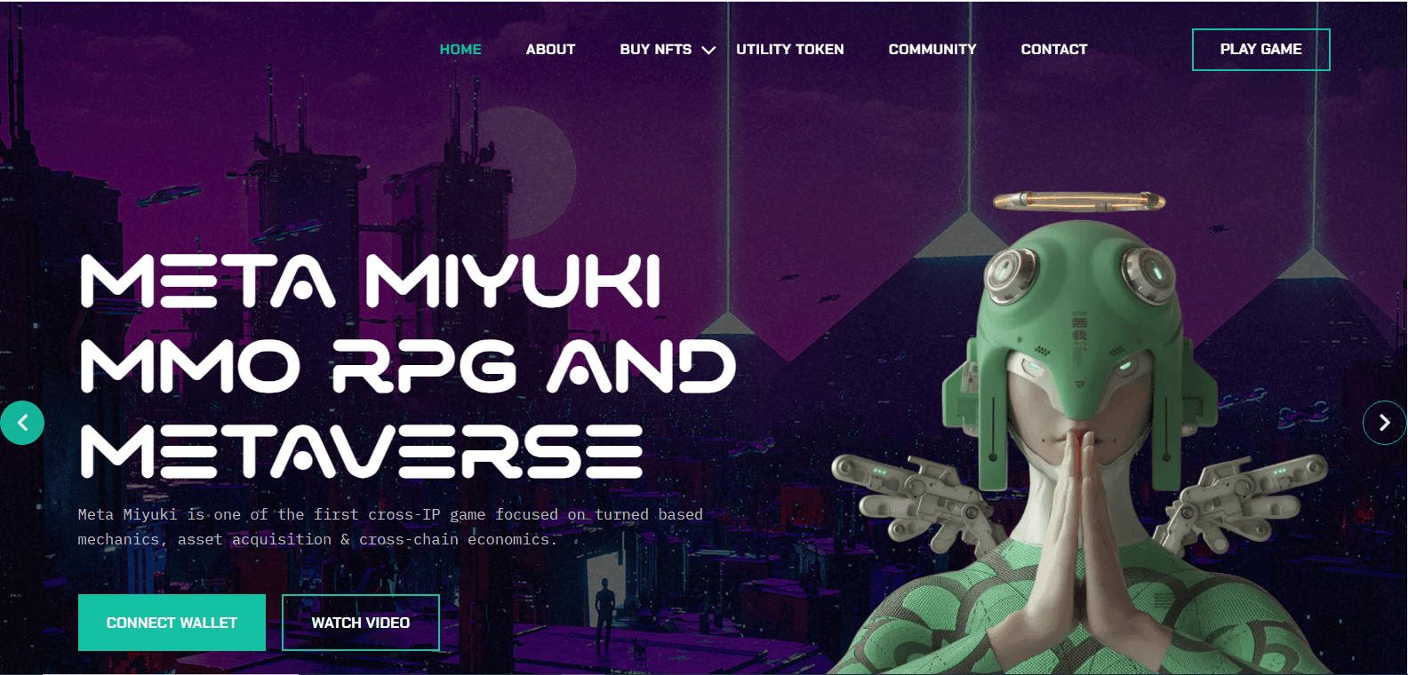  NFT collection landing page